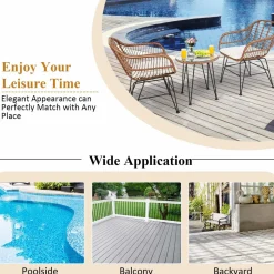 3 Pieces Patio Conversation Bistro Set, Outdoor Wicker Furniture w/Round Tempered Glass Top Table & 2 Rattan Armchairs
