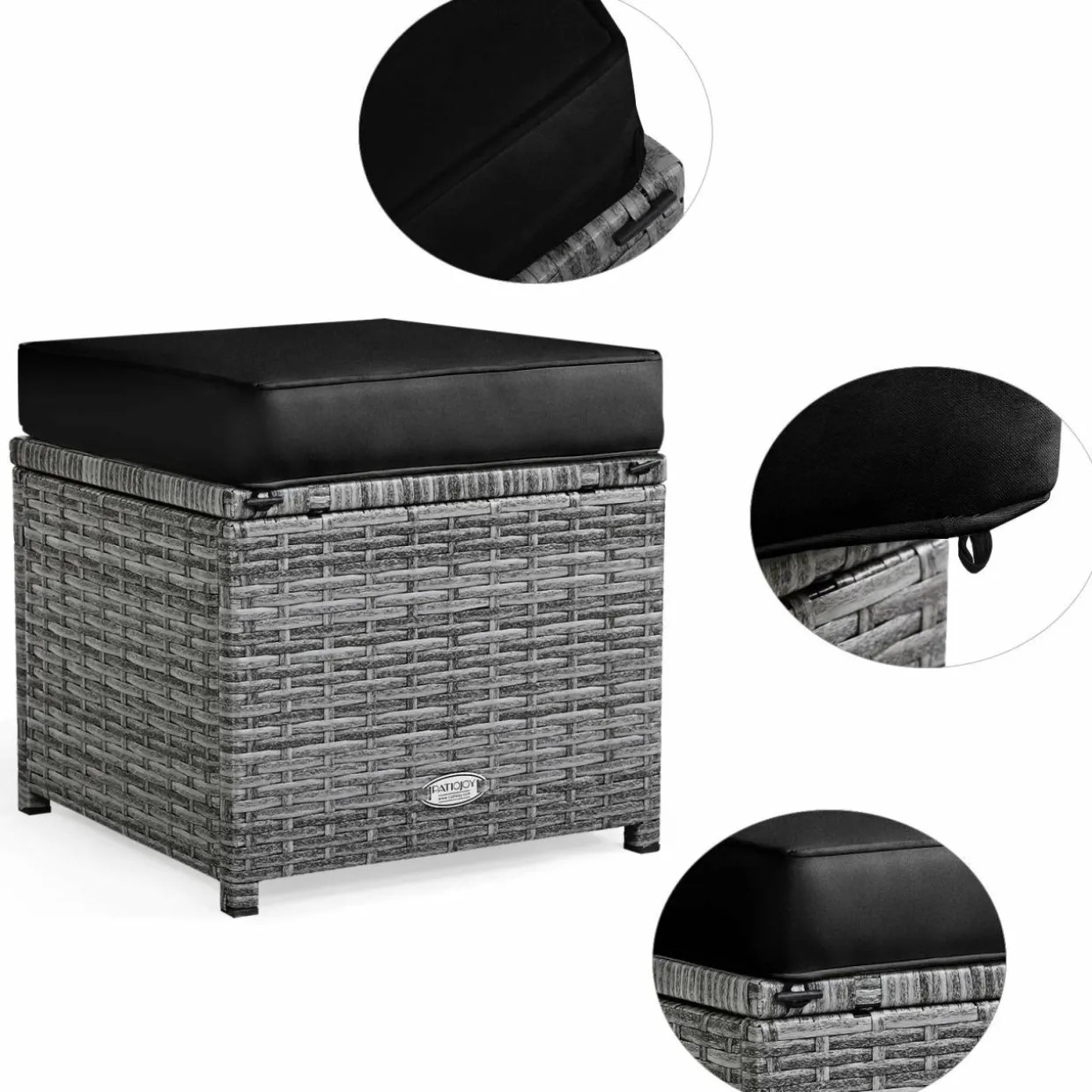 7 Pieces Patio Furniture Set, Outdoor Sectional Rattan Sofa Set with Cushions