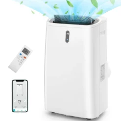 Portable Air Conditioner, 14000 BTU 4 in 1 AC Unit with Cool, Fan, Heat & Dehumidifier