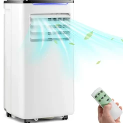 Portable Air Conditioner for Room up to 350 Sq. Ft, 10000 BTU 3-in-1 AC Unit for Bedroom with Dehumidifier/Fan/Cool/Sleep Mode