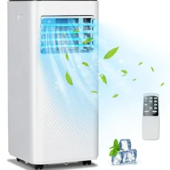Portable Air Conditioner, 10000 BTU Powerful AC Unit with Remote Control and 4 Casters
