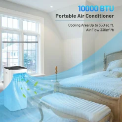 Portable Air Conditioner, 10000BTU 4-in-1 Air Conditioner Cooling for Room