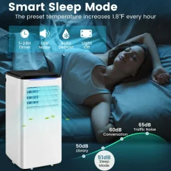 Portable Air Conditioner for Room up to 350 Sq. Ft, 10000 BTU 3-in-1 AC Unit for Bedroom with Dehumidifier/Fan/Cool/Sleep Mode