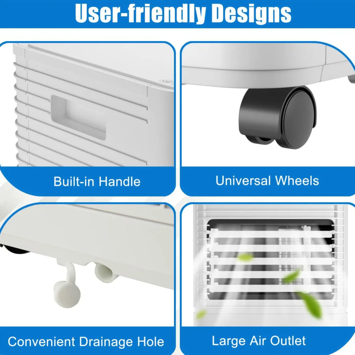 Portable Air Conditioner, 10000BTU 4-in-1 Air Conditioner Cooling for Room