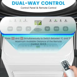 Portable Air Conditioner, 8000 BTU Standing Air Conditioner w/Cool/Dehumidifier/Fan/Sleep Modes