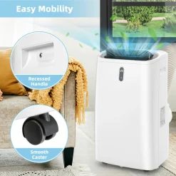 Portable Air Conditioner, 14000 BTU 4 in 1 AC Unit with Cool, Fan, Heat & Dehumidifier