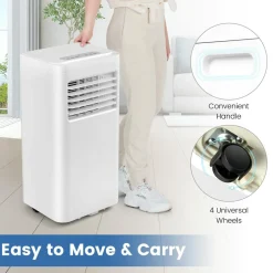 Portable Air Conditioner w/Remote Control, 8000 BTU AC Unit Fan & Dehumidifier