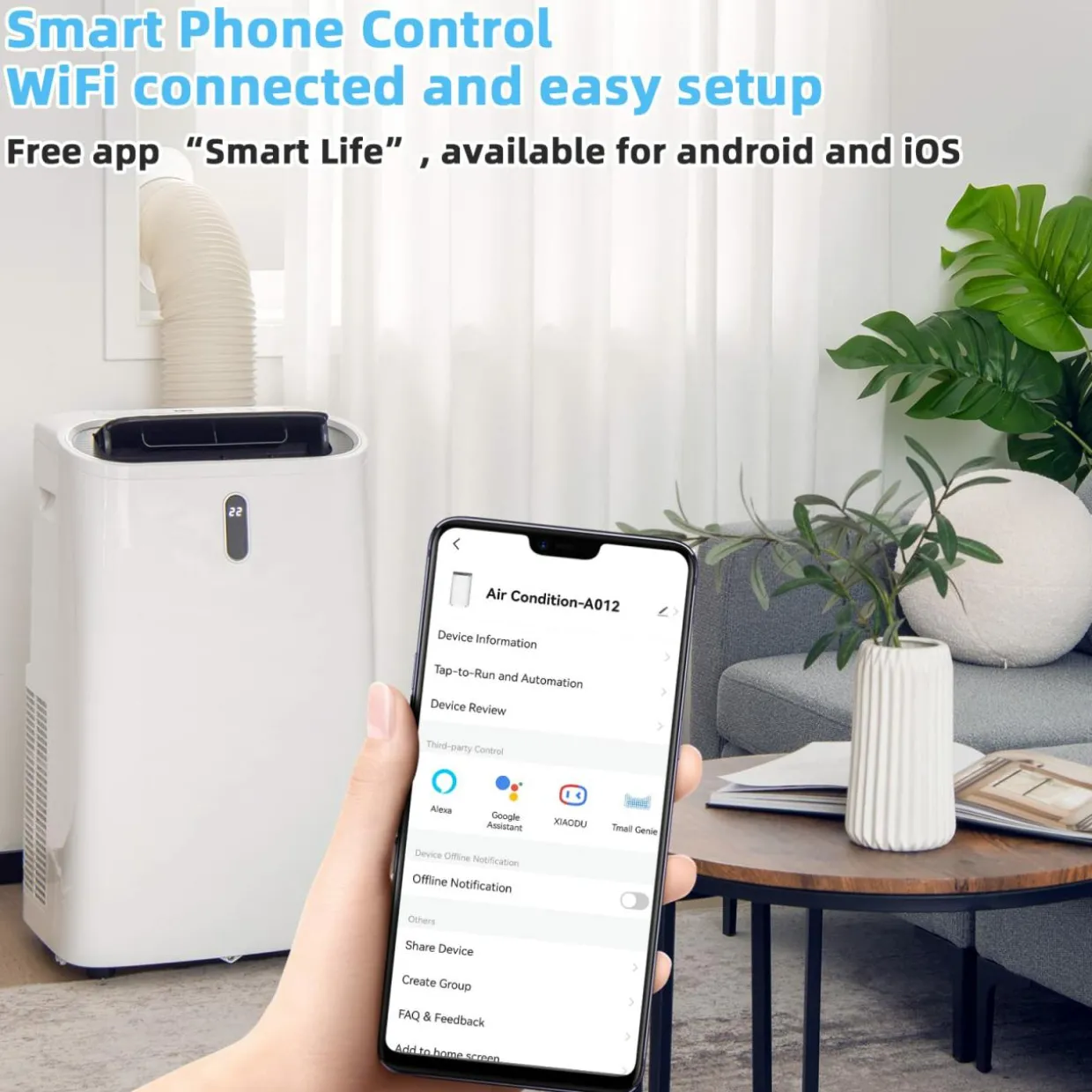 Portable Air Conditioners, 12000 BTU 4 in 1 AC Unit with Cool, Fan, Heat & Dehumidifier