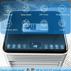Portable Air Conditioners, 8000 BTU Portable AC Unit with Remote Control