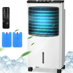 Portable Cooling Fan with Remote Control, 3-Mode, 3-Speed and 7.5H Timer Function