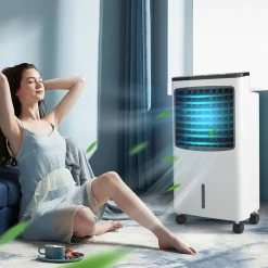 Portable Cooling Fan with Remote Control, 3-Mode, 3-Speed and 7.5H Timer Function