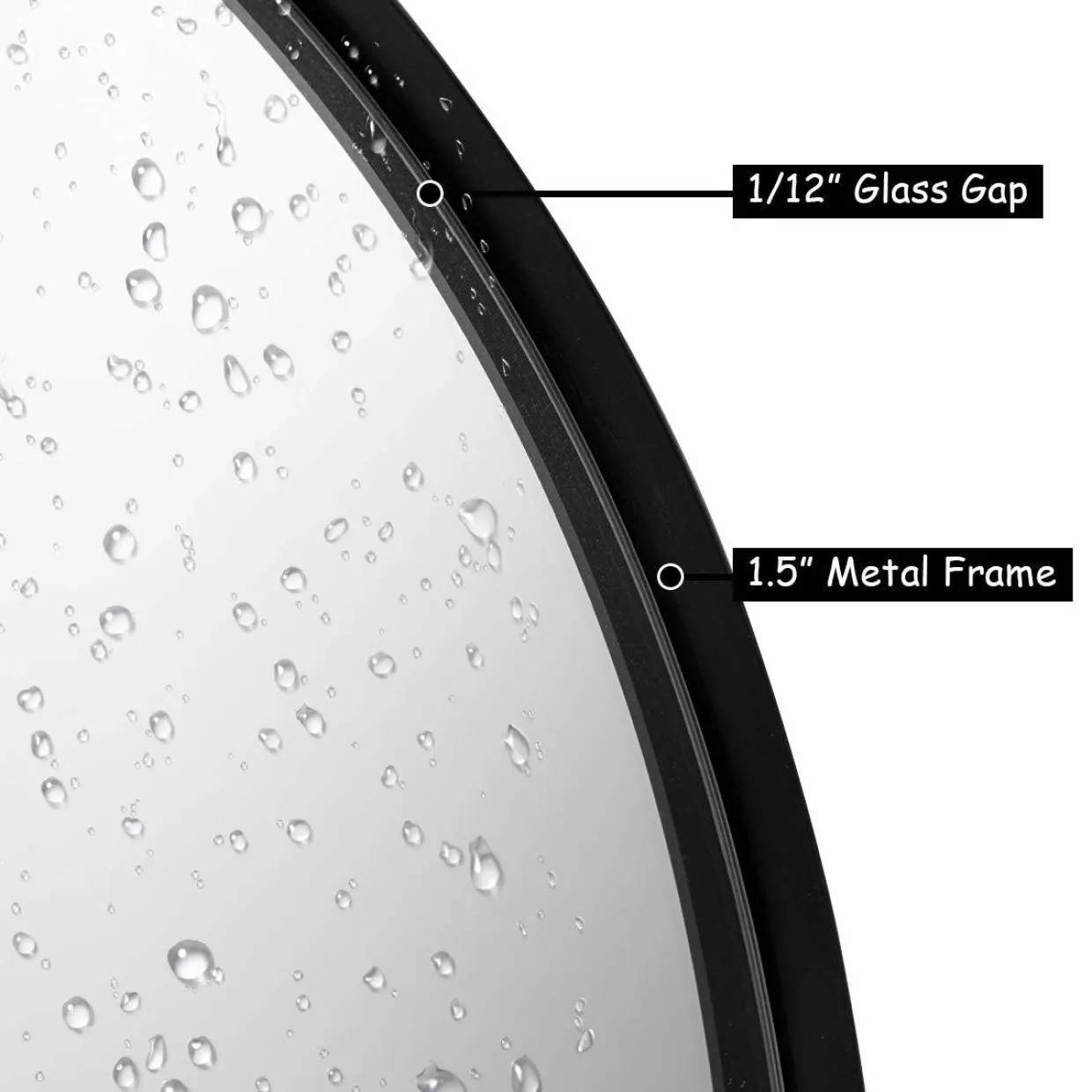 Round Wall Hanging Mirror, 27.5 Inch Bathroom Round Mirror
