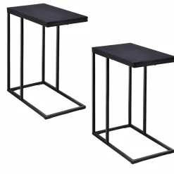 Sofa Side Table, C Shaped End Table for Sofa Couch and Bed