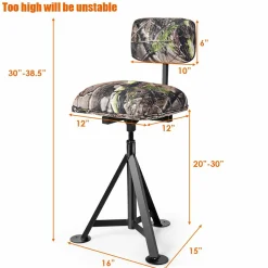 360 Swivel Camo Hunting Chair, Multi-Position Hunting Chair