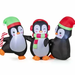 Tangkual Christmas Inflatable Penguins Family,Blow up Xmas Decoration for Living Room