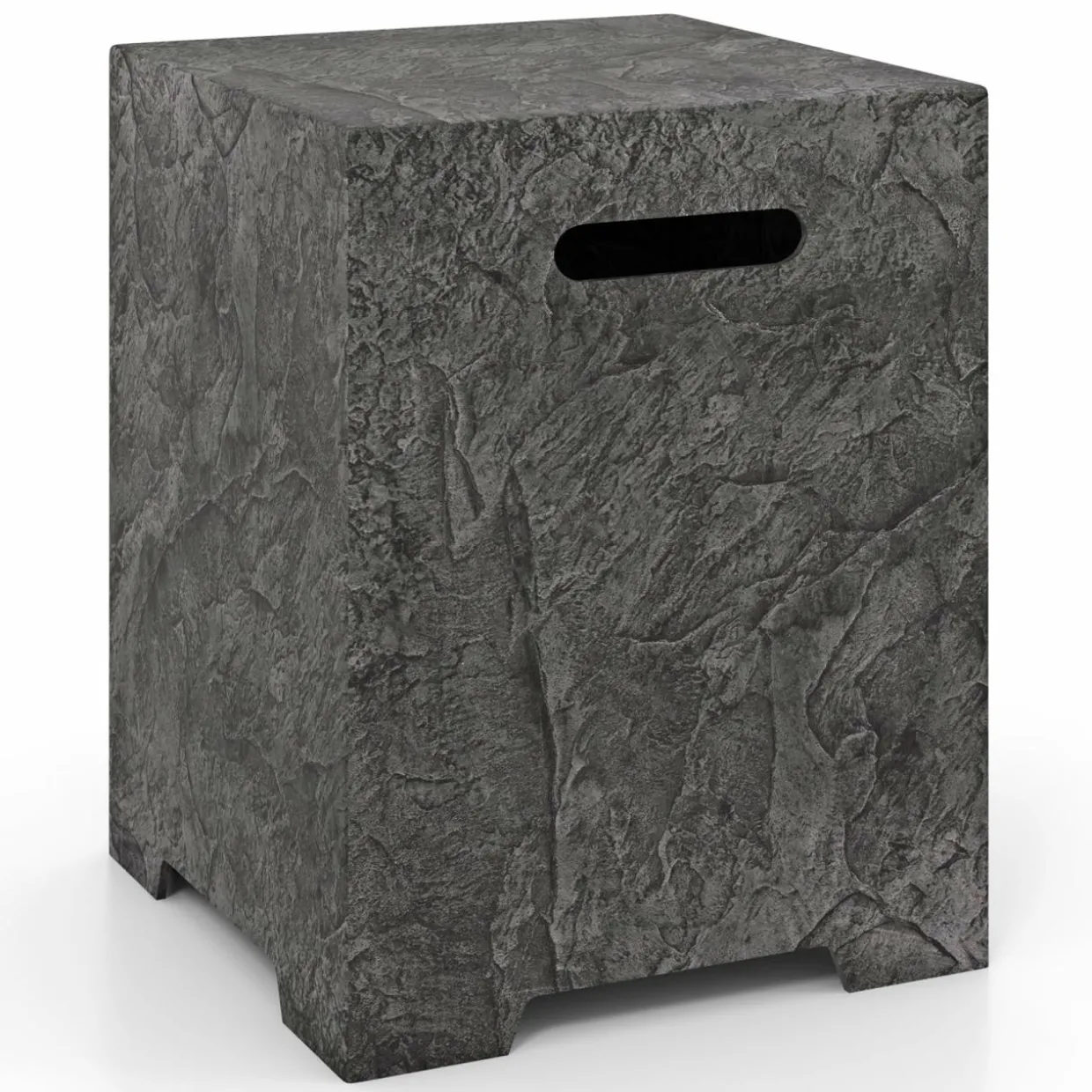 Tangkual Propane Metal Tank Cover, Fire Pit Gas Storage Hideaway Cover with Adjustable Foot Pad