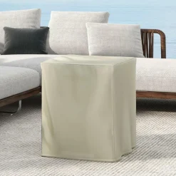 Tangkual Propane Metal Tank Cover, Fire Pit Gas Storage Hideaway Cover with Adjustable Foot Pad
