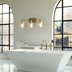 Tangkula 3, 4 Light Wall Lamp, Modern Glass Wall Sconces