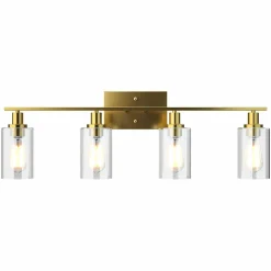 Tangkula 3, 4 Light Wall Lamp, Modern Glass Wall Sconces