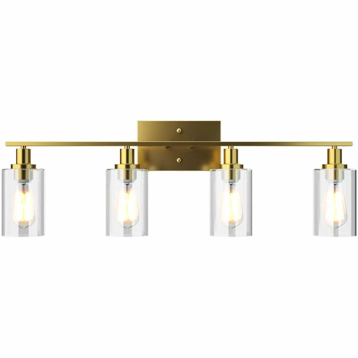 Tangkula 3, 4 Light Wall Lamp, Modern Glass Wall Sconces