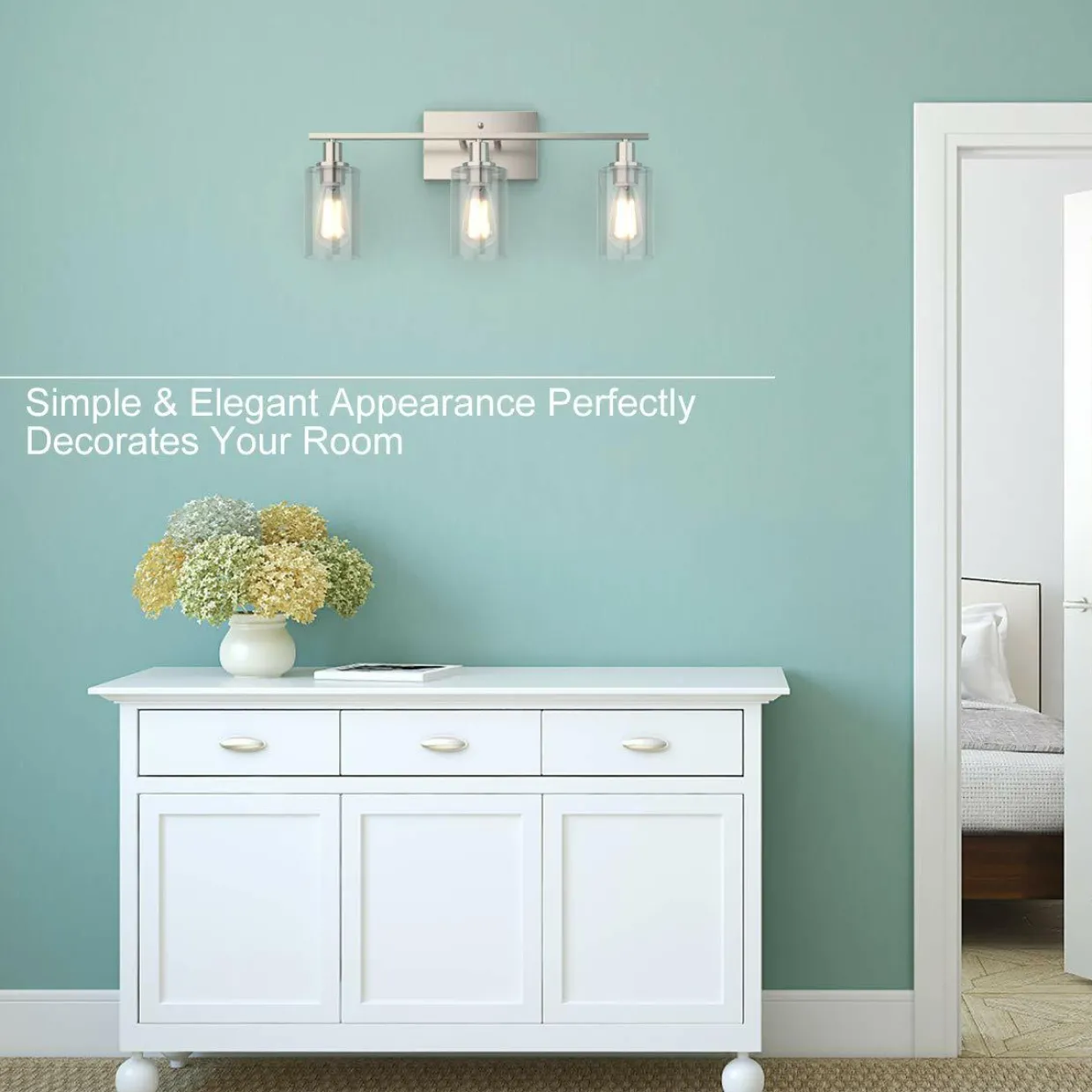 Tangkula 3, 4 Light Wall Lamp, Modern Glass Wall Sconces
