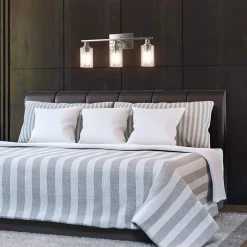 Tangkula 3, 4 Light Wall Lamp, Modern Glass Wall Sconces