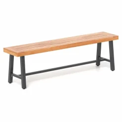 Tangkula 63" Acacia Wood Outdoor Bench, 3-Person Patio Bench with 800 lbs Weight Capacity