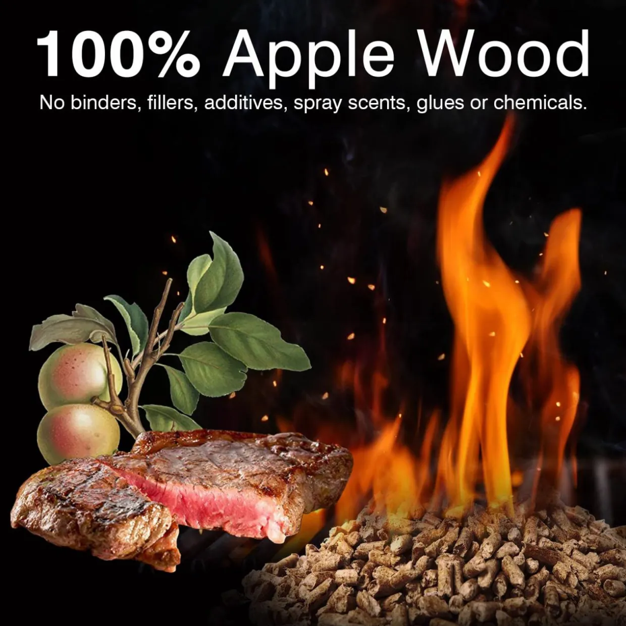 Tangkula 100% All-Natural Apple Wood Smoker Pellets