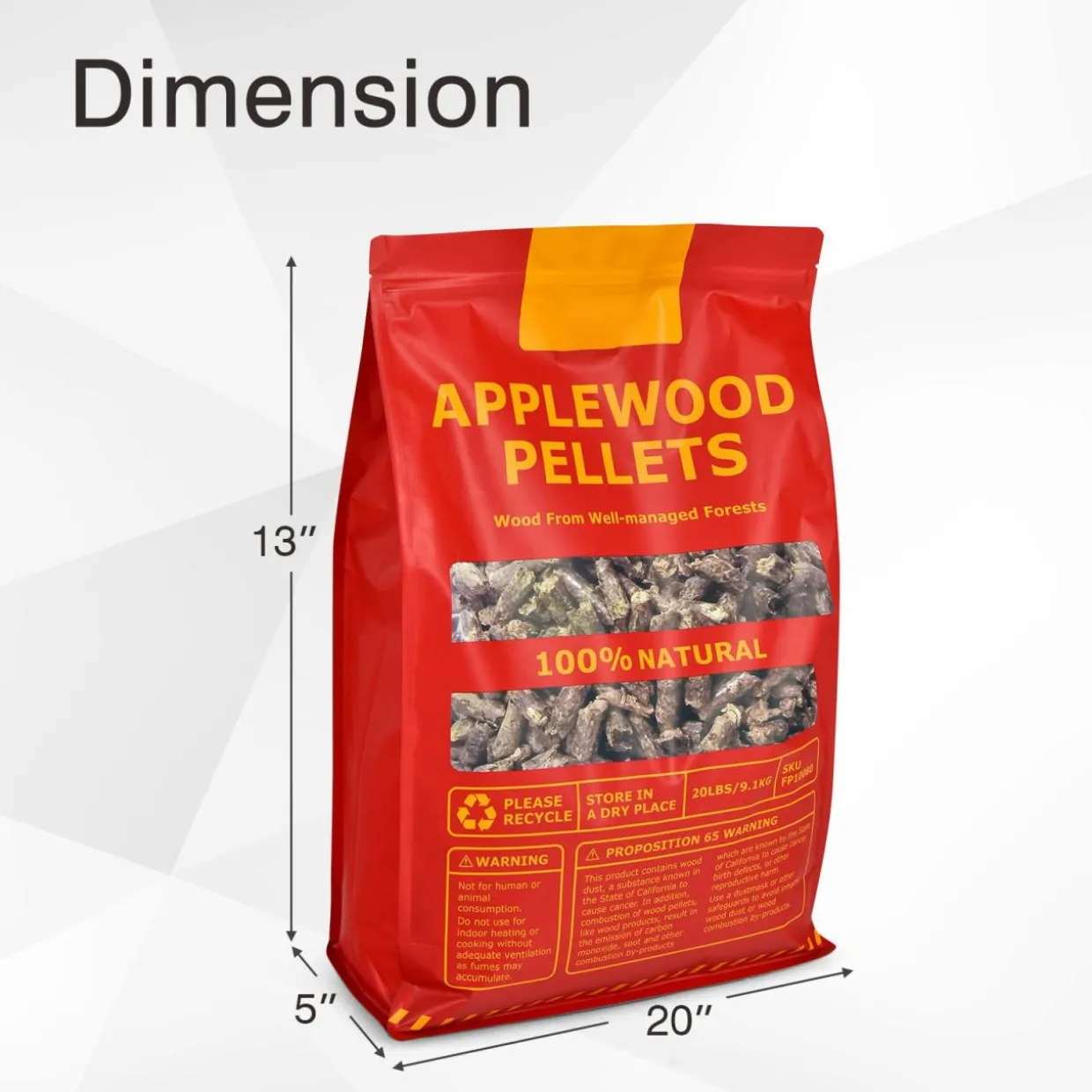 Tangkula 100% All-Natural Apple Wood Smoker Pellets