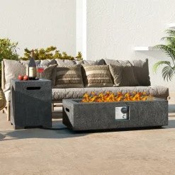 Tangkula 50,000 BTU Fire Pit Table Set, 42.5