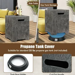 Tangkula 50,000 BTU Fire Pit Table Set, 42.5