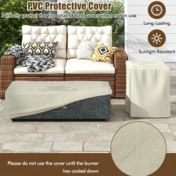 Tangkula 50,000 BTU Fire Pit Table Set, 42.5