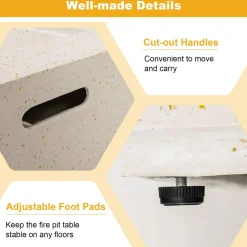 Tangkula 50,000 BTU Outdoor Fire Pit Table, 42