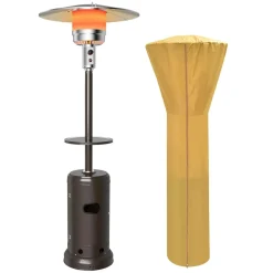 Tangkula 48000 BTU Outdoor Patio Heater with Wheels, Portable Porch Propane Heater