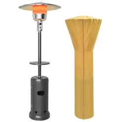 Tangkula 48000 BTU Outdoor Patio Heater with Wheels, Portable Porch Propane Heater