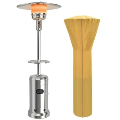 Tangkula 48000 BTU Outdoor Patio Heater with Wheels, Portable Porch Propane Heater