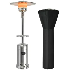 Tangkula 48000 BTU Outdoor Patio Heater with Wheels, Portable Porch Propane Heater