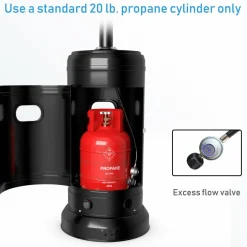 Tangkula 48000 BTU Outdoor Patio Heater with Wheels, Portable Porch Propane Heater