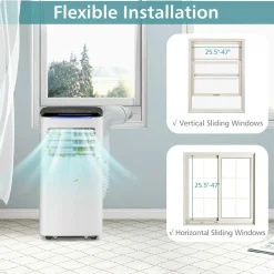 Tangkula 8000 BTU Portable Air Conditioner, 3 in 1 AC Cooling Unit with Remote Control