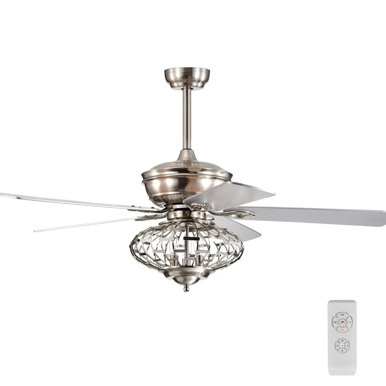 Tangkula 52" Ceiling Fan Lamp, Ceiling Fan with Light and Remote Control, Reversible Fan Blades, 3 Adjustable Wind Speeds
