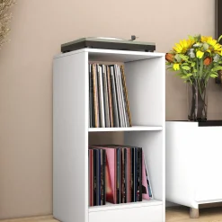 Tangkula 2 Cube Bookcase Set of 2, 2 Shelf Cube Bookshelf with Anti-toppling Device