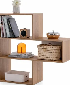 Tangkula 6 Cubes Bookcase, 2-Piece Separable Floor Standing Open Horizontal Bookshelf