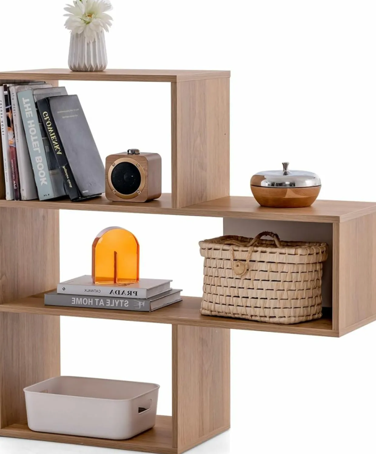Tangkula 6 Cubes Bookcase, 2-Piece Separable Floor Standing Open Horizontal Bookshelf
