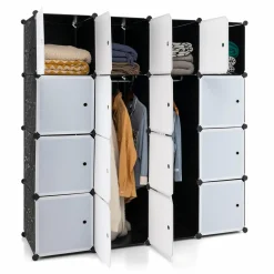 Tangkula 16 Cubes Portable Wardrobe Closet