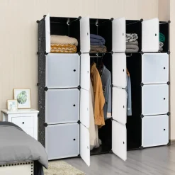 Tangkula 16 Cubes Portable Wardrobe Closet