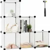Tangkula 6 Cubes Storage Organizer, DIY Plastic PP Closet Cabinet