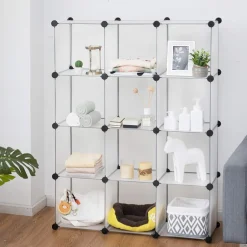 Tangkula 6 Cubes Storage Organizer, DIY Plastic PP Closet Cabinet