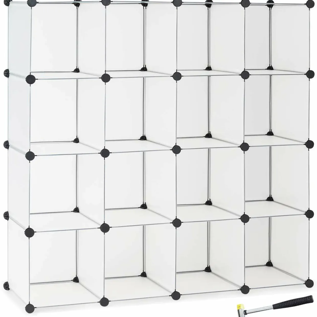 Tangkula 6 Cubes Storage Organizer, DIY Plastic PP Closet Cabinet