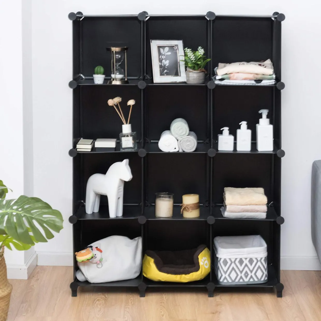 Tangkula 6 Cubes Storage Organizer, DIY Plastic PP Closet Cabinet