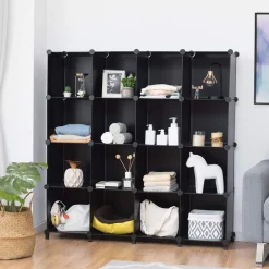 Tangkula 6 Cubes Storage Organizer, DIY Plastic PP Closet Cabinet